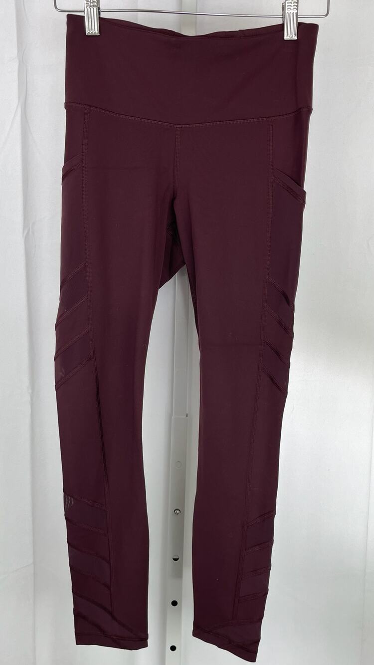 ATHLETA Size XS Stealth Stash 7/8 Tight Ankle Leggings Cassis Purple Red